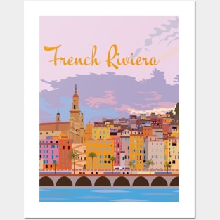 The French Riviera Travel Poster Posters and Art